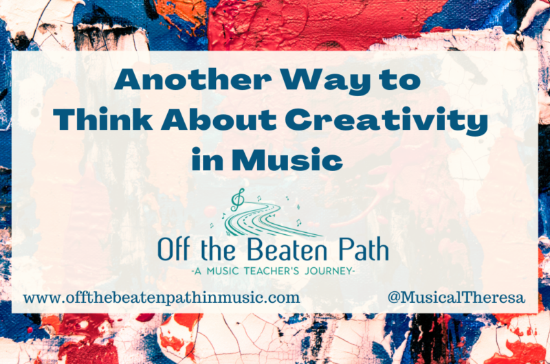 Another way to think about creativity in music