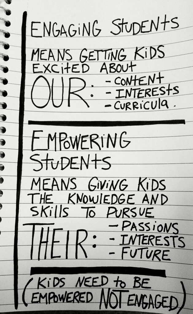 Engaged students vs. empowered students